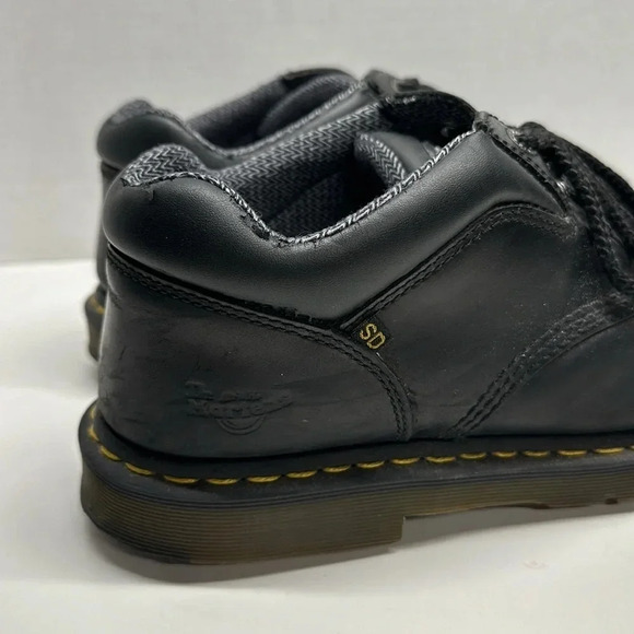Dr. Doc Marten Steel Toe Hylow Boots Shoes Lace Up Leather Black Men's Size 12 - Picture 2 of 13